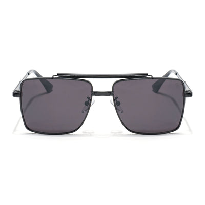 Eyejack Black Square Sunglasses for Men & Women (B80787CL865)