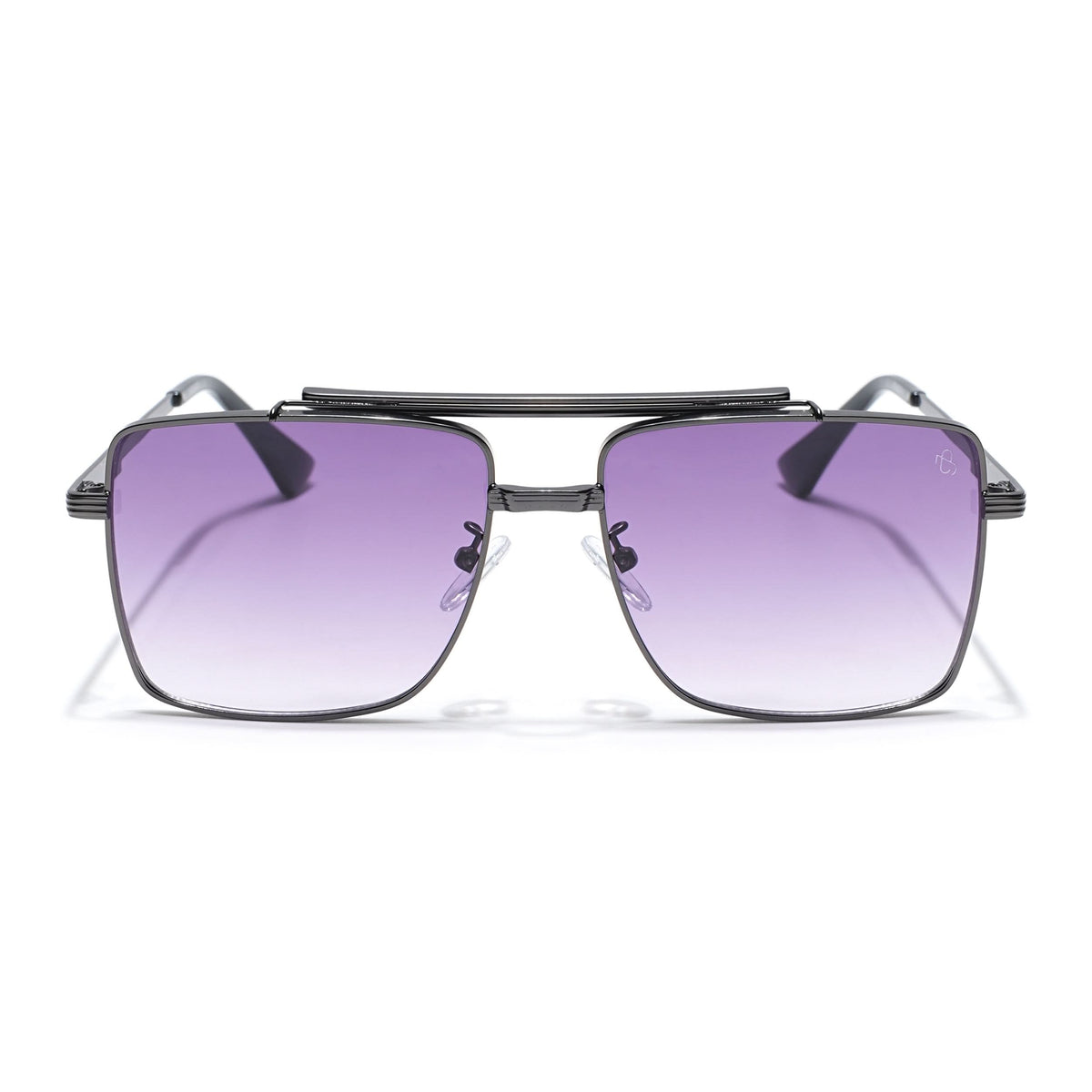 Eyejack Grey Square Sunglasses for Men & Women (B80787CL866)