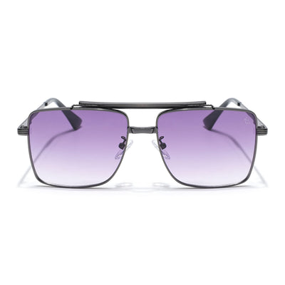 Eyejack Grey Square Sunglasses for Men & Women (B80787CL866)