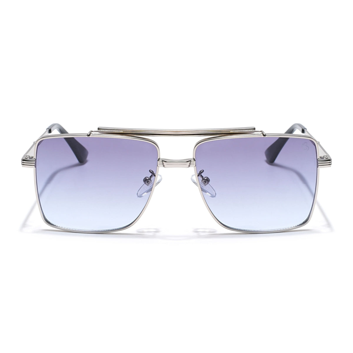 Eyejack Silver Square Sunglasses for Men & Women (B80787CL867)