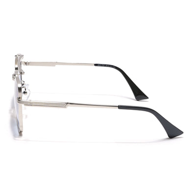 Eyejack Silver Square Sunglasses for Men & Women (B80787CL867)