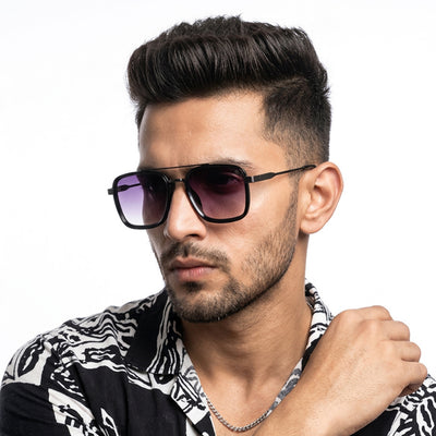 Eyejack Grey Square Sunglasses for Men & Women (B80802CL834)