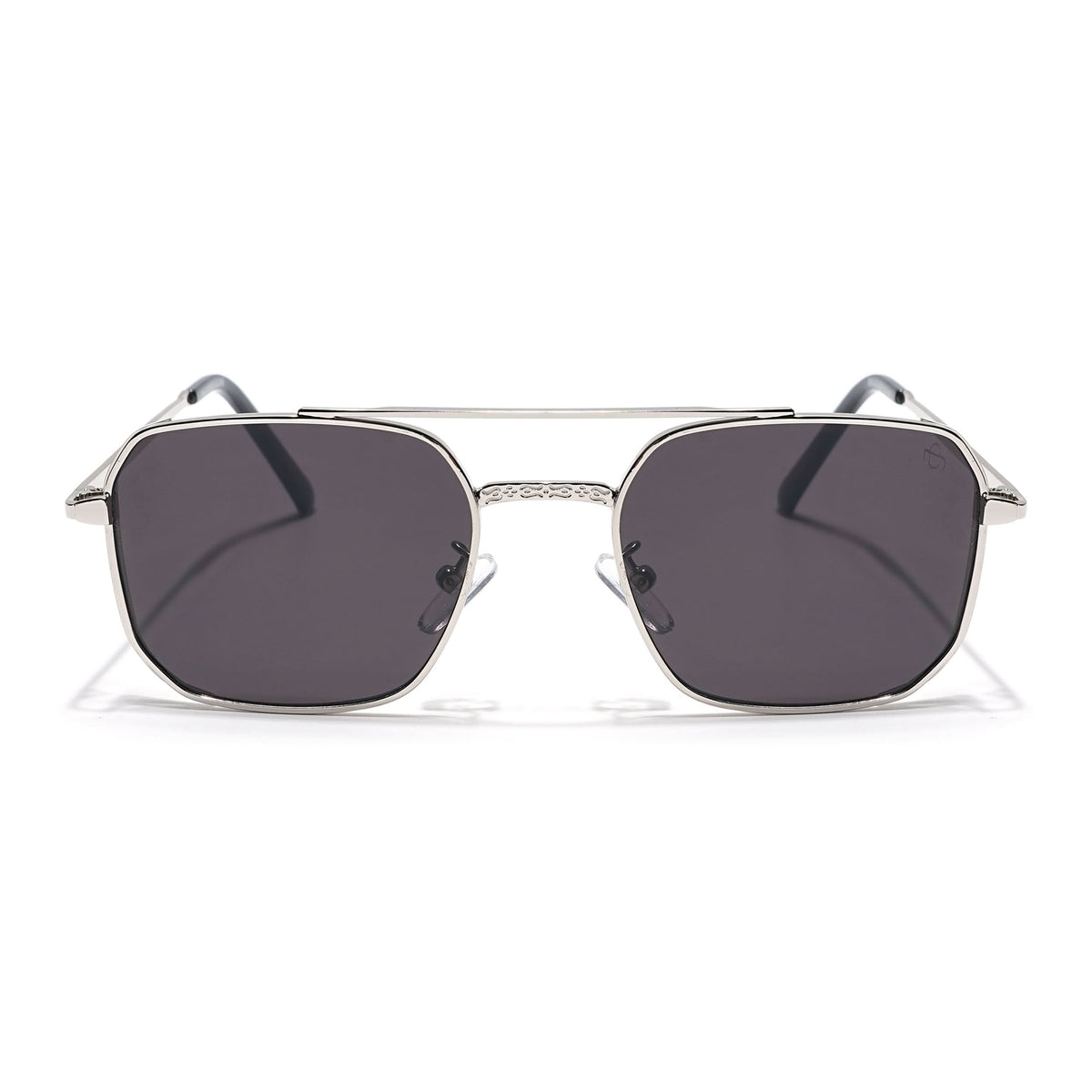 Eyejack Silver Square Sunglasses for Men & Women (B8528CL880)