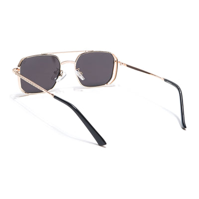 Eyejack Golden Square Sunglasses for Men & Women (B8528CL881)