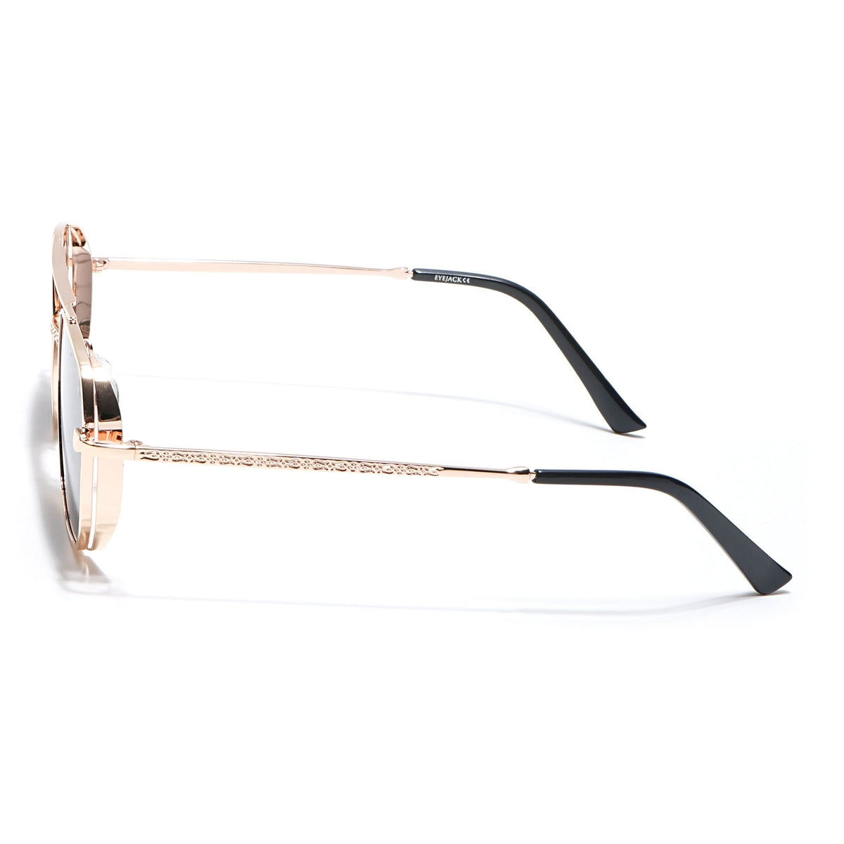 Eyejack Golden Square Sunglasses for Men & Women (B8528CL881)