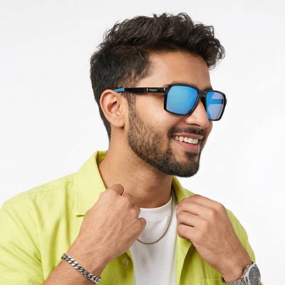 Torque I Blue Wayfarer Polarized Sunglasses (91141PCL1144)