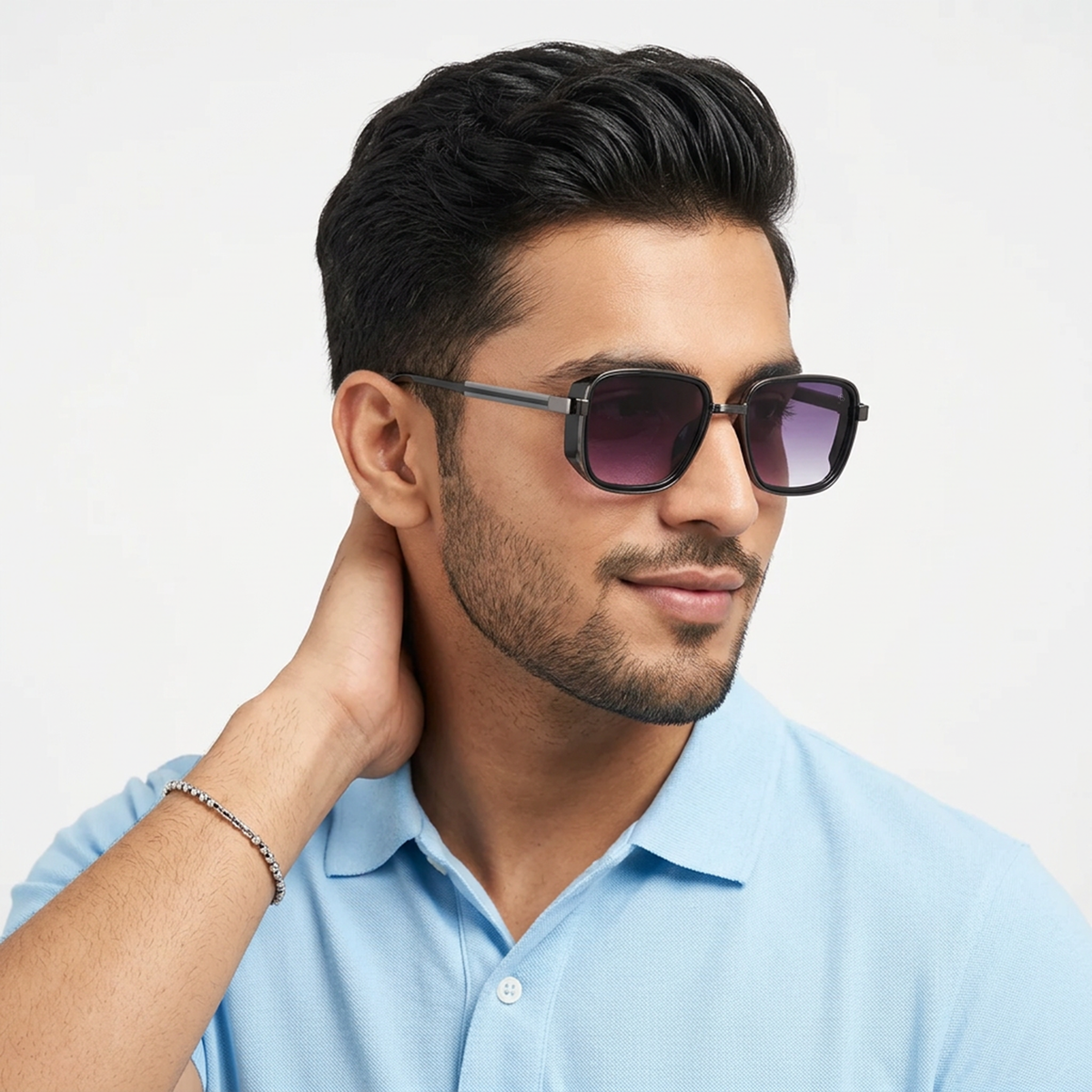 Eyejack Dark Grey Square Sunglasses for Men & Women (80809CL2129)