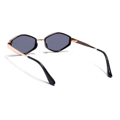 Hunter - Golden & Black Hexagonal Sunglasses (C554CL2226)