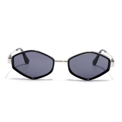 Hunter - Silver & Black Hexagonal Sunglasses (C554CL2227)