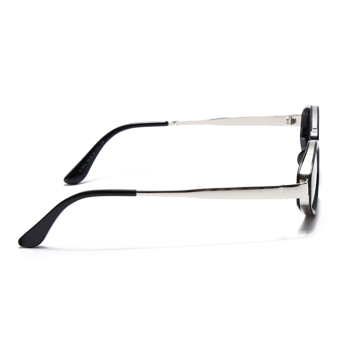 Hunter - Silver & Black Hexagonal Sunglasses (C554CL2227)