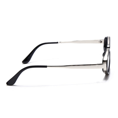 Hunter - Silver & Black Hexagonal Sunglasses (C554CL2227)