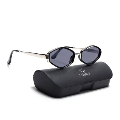 Hunter - Silver & Black Hexagonal Sunglasses (C554CL2227)