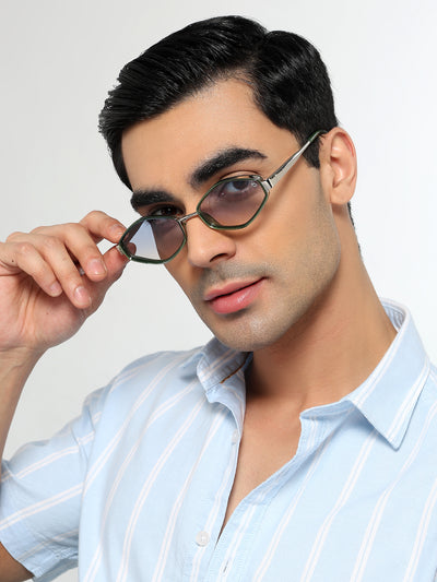 Hunter -  Green & Silver Hexagonal Sunglasses (C554CL2229)