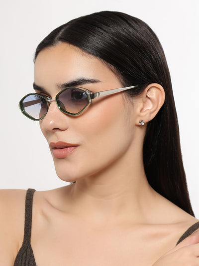 Hunter -  Green & Silver Hexagonal Sunglasses (C554CL2229)