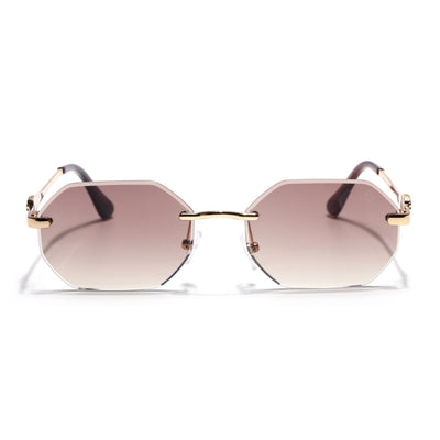 Cooper - Golden Rimless Sunglasses (C565CL2222)