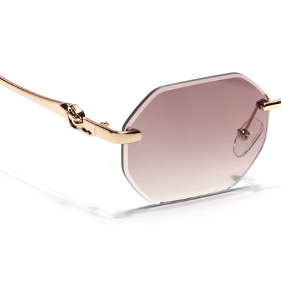 Cooper - Golden Rimless Sunglasses (C565CL2222)