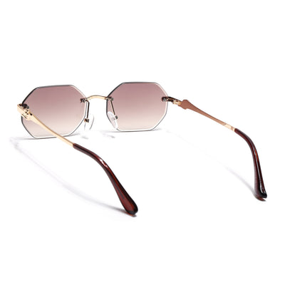 Cooper - Golden Rimless Sunglasses (C565CL2222)
