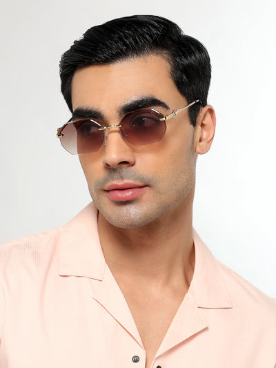 Cooper - Golden Rimless Sunglasses (C565CL2222)