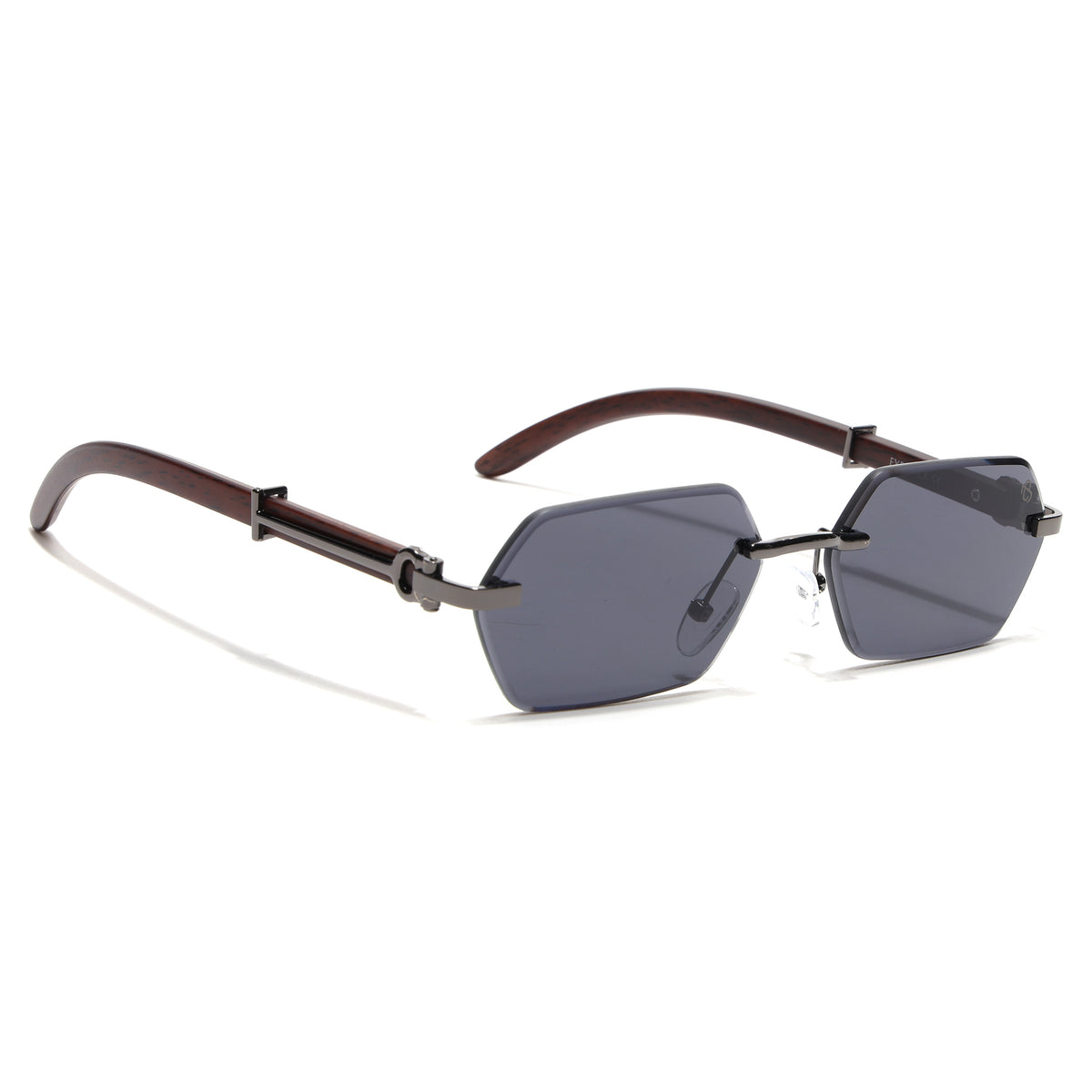 Eyejack Gun Metal Rimless Sunglasses for Men & Women (C669CL2560)