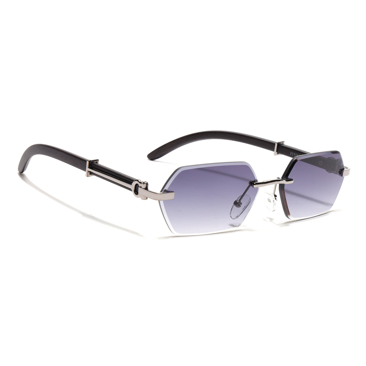 Eyejack Silver Rimless Sunglasses for Men & Women (C669CL2561)