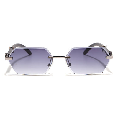 Essence Steel - Silver Rimless Sunglasses I Grey Lens - C669CL2561