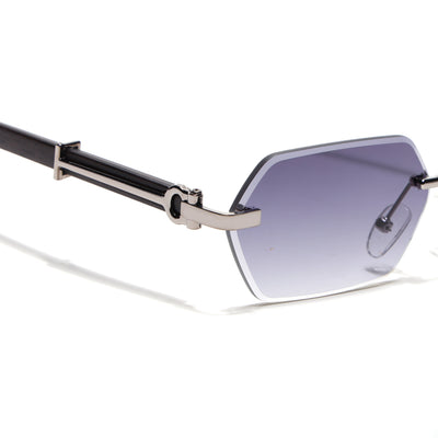 Essence Steel - Silver Rimless Sunglasses I Grey Lens - C669CL2561