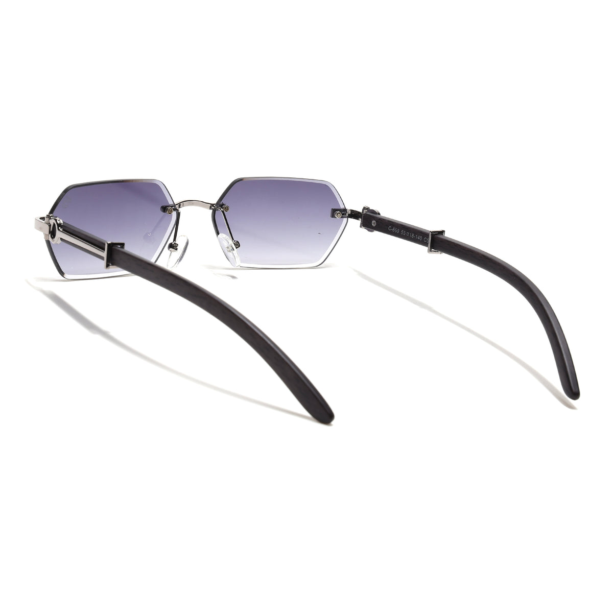 Eyejack Silver Rimless Sunglasses for Men & Women (C669CL2561)