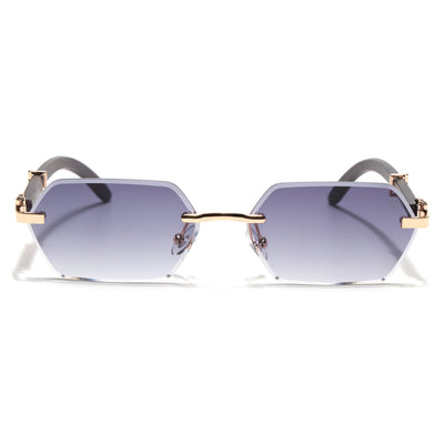 Essence Steel - Golden Rimless Sunglasses I Grey Lens - C669CL2564