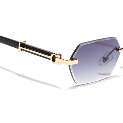 Essence Steel - Golden Rimless Sunglasses I Grey Lens - C669CL2564