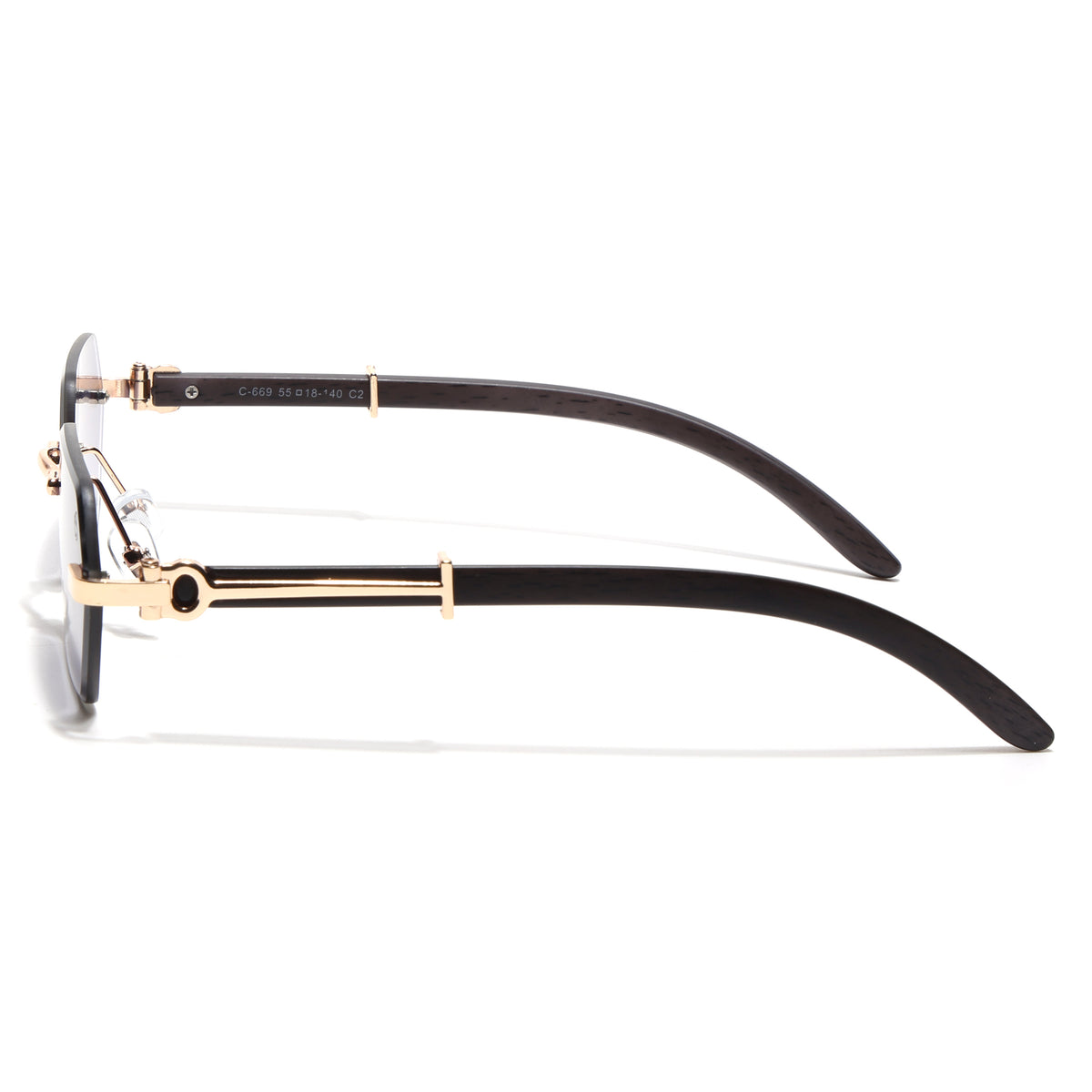 Essence Steel - Golden Rimless Sunglasses I Grey Lens - C669CL2564