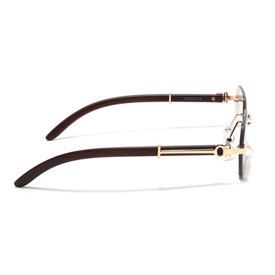 Essence Steel - Golden Rimless Sunglasses I Brown Lens - C669CL2565
