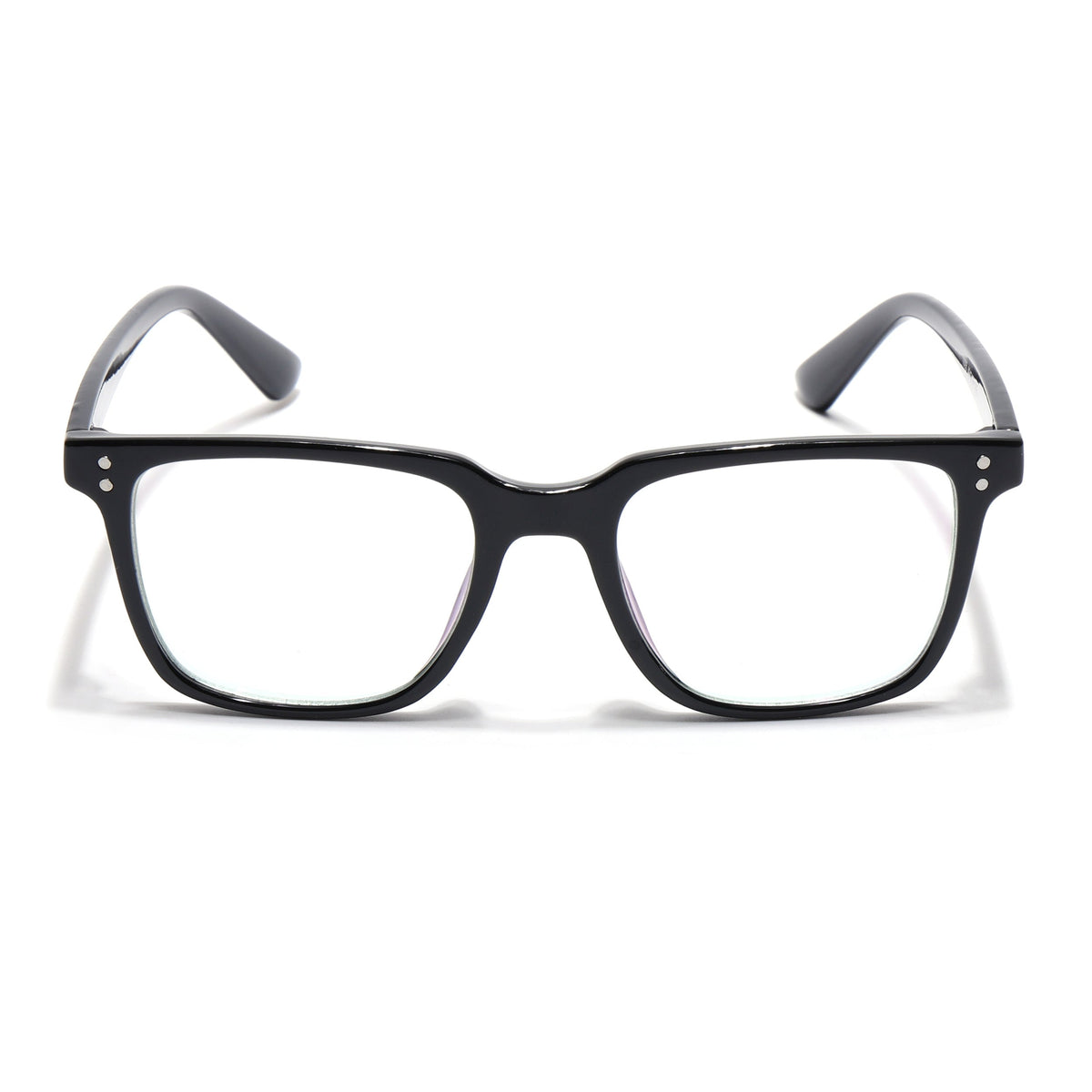 Eyejack Canment Shine Black Square Eyeglasses for Men & Women (CM1005FCL1756-C1)