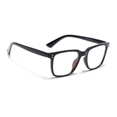 Eyejack Canment Shine Black Square Eyeglasses for Men & Women (CM1005FCL1756-C1)