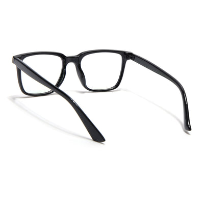 Eyejack Canment Shine Black Square Eyeglasses for Men & Women (CM1005FCL1756-C1)