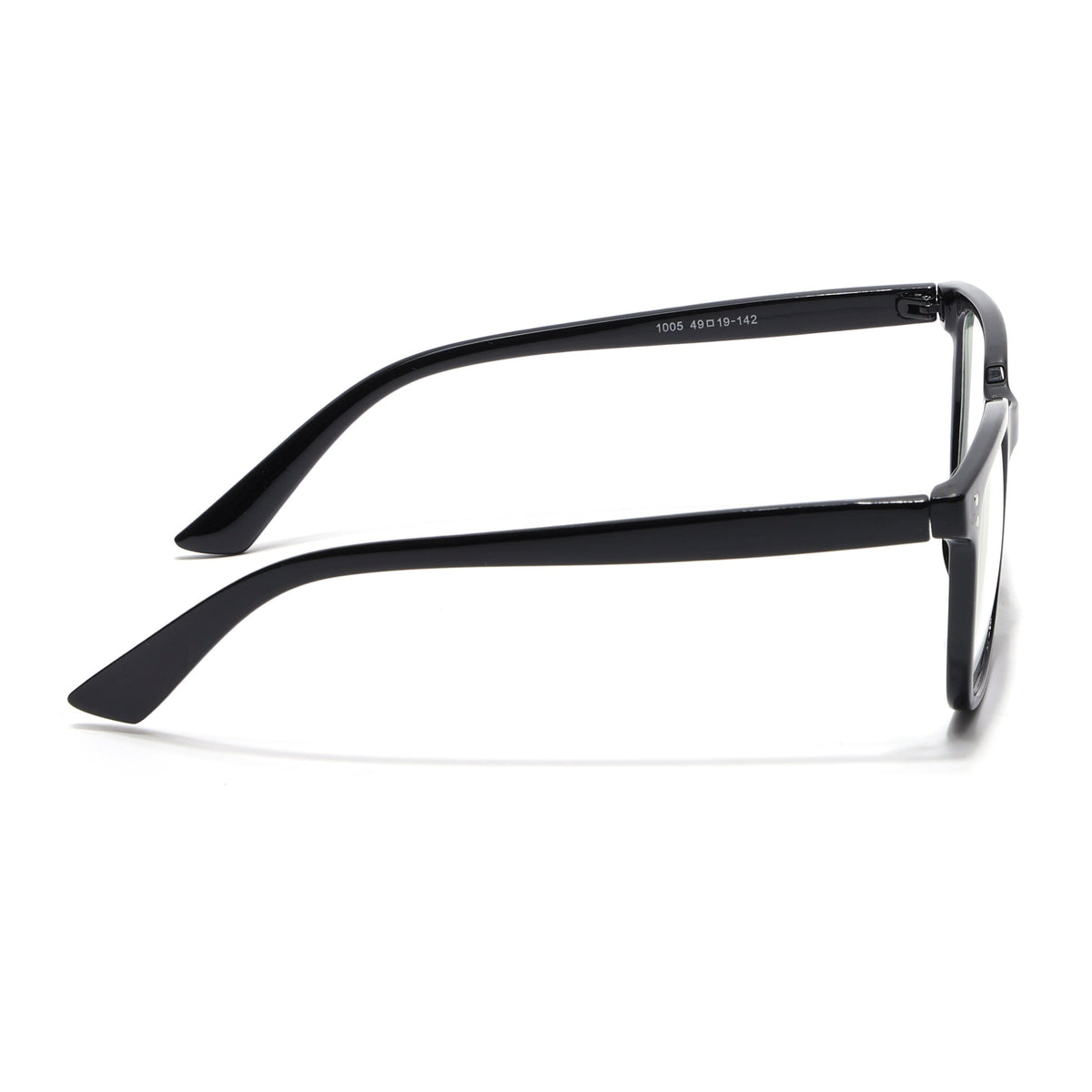 Eyejack Canment Shine Black Square Eyeglasses for Men & Women (CM1005FCL1756-C1)