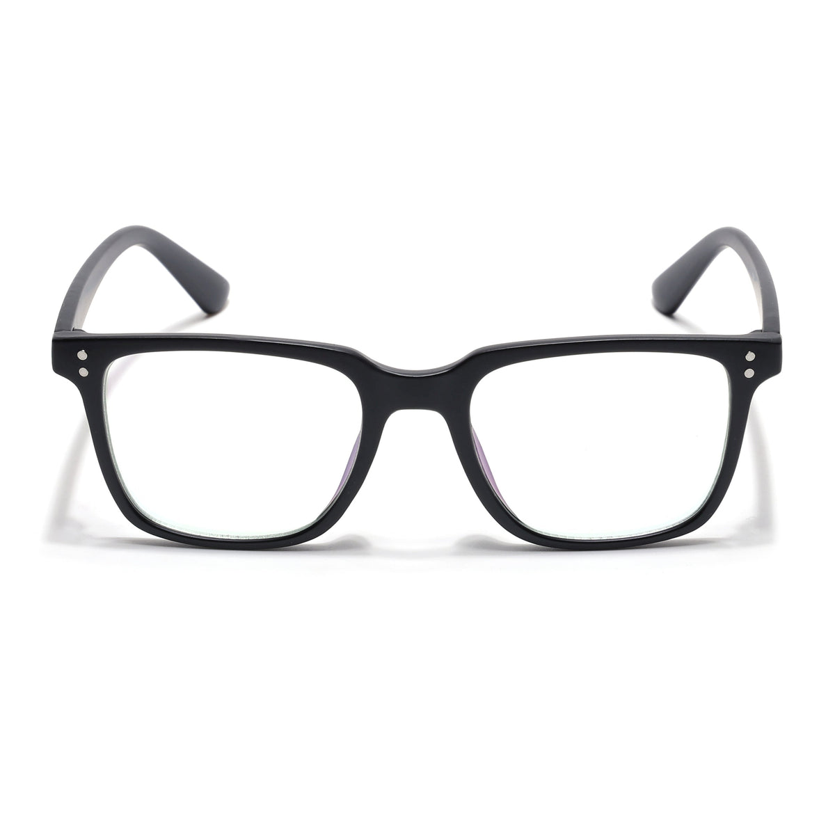 Eyejack Canment Matt Black Square Eyeglasses for Men & Women (CM1005FCL1757-C2)