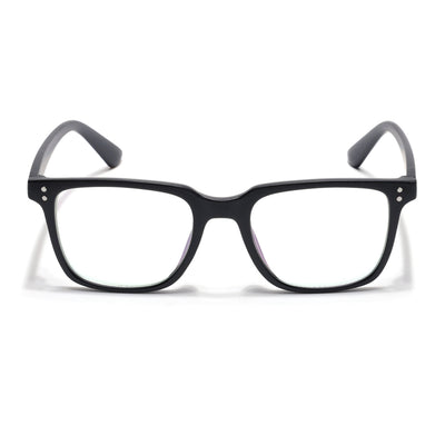 Eyejack Canment Matt Black Square Eyeglasses for Men & Women (CM1005FCL1757-C2)