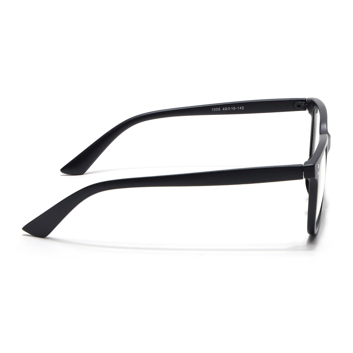 Eyejack Canment Matt Black Square Eyeglasses for Men & Women (CM1005FCL1757-C2)
