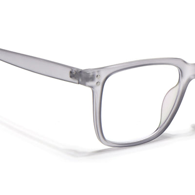 Eyejack Canment Grey Square Eyeglasses for Men & Women (CM1005FCL1758-C3)