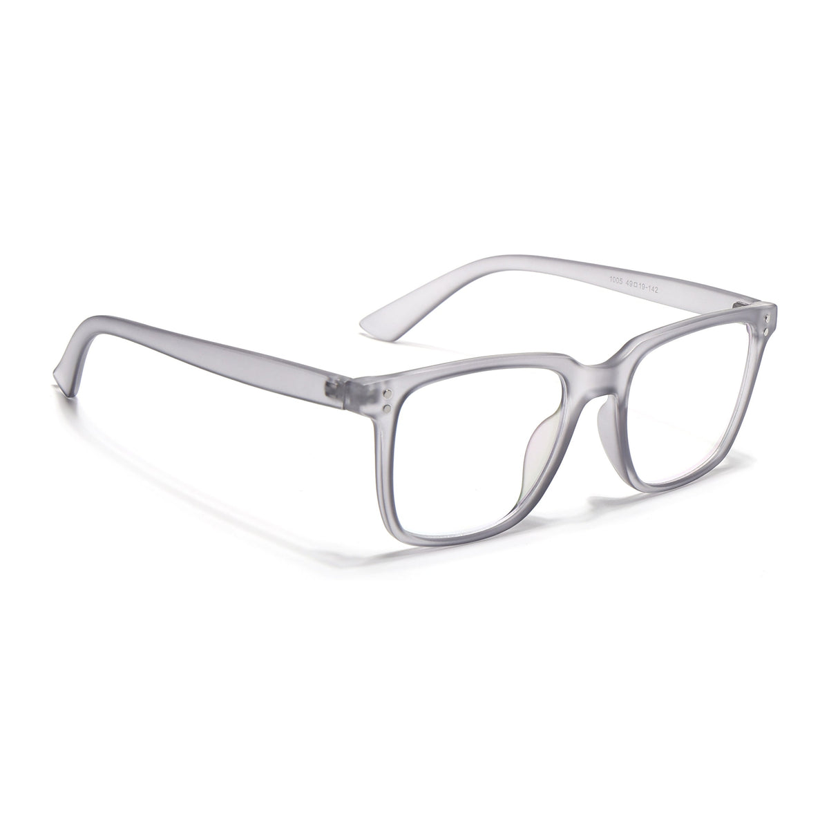 Eyejack Canment Grey Square Eyeglasses for Men & Women (CM1005FCL1758-C3)