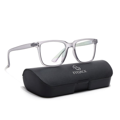 Eyejack Canment Grey Square Eyeglasses for Men & Women (CM1005FCL1758-C3)