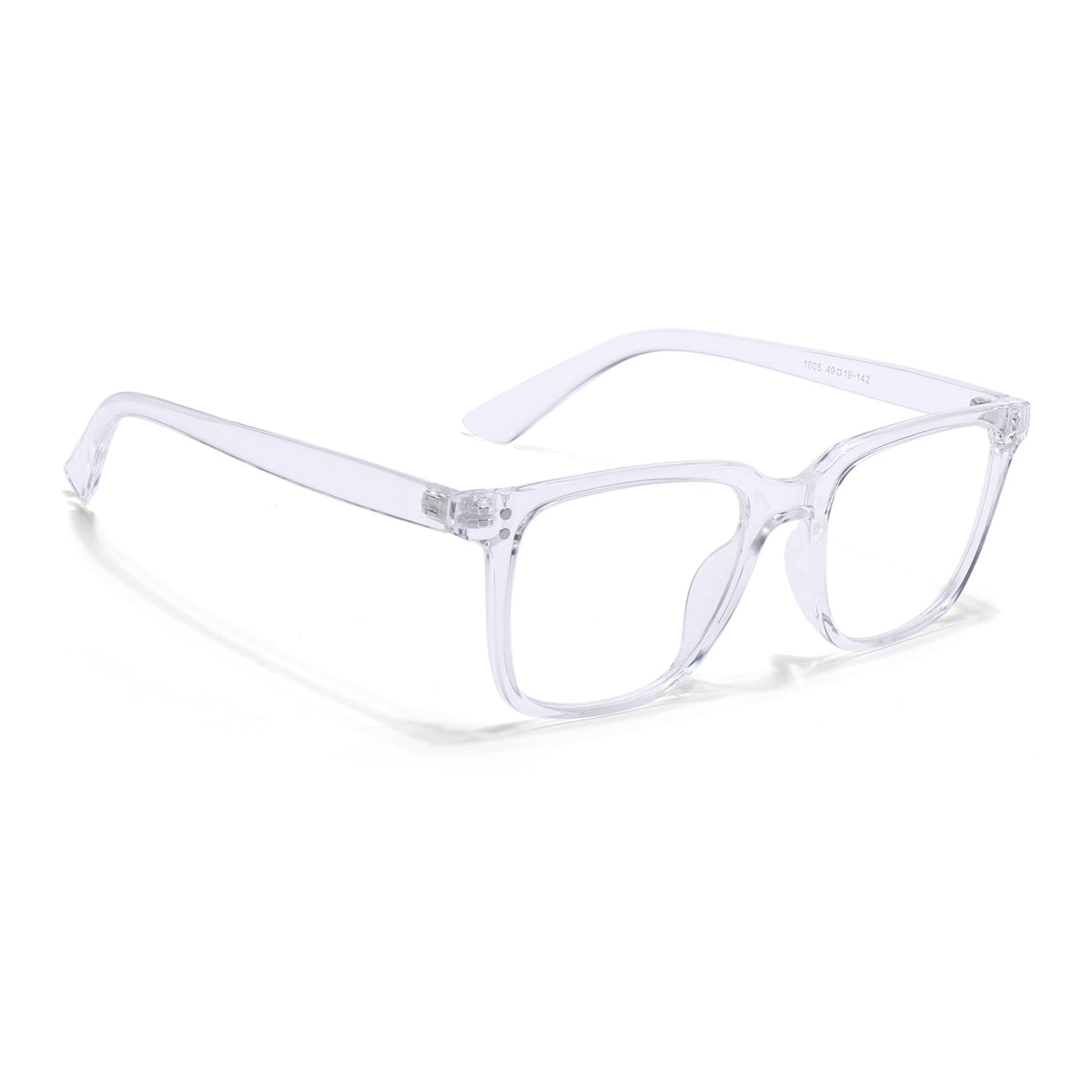 Eyejack Canment Transparent Square Eyeglasses for Men & Women (CM1005FCL1764-C9)