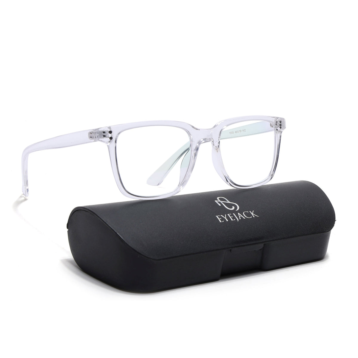 Eyejack Canment Transparent Square Eyeglasses for Men & Women (CM1005FCL1764-C9)