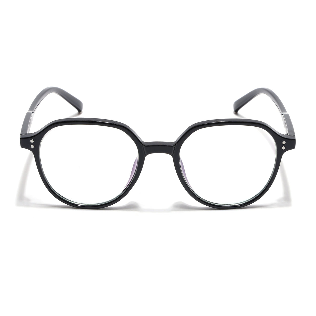 Eyejack Canment Black Round Eyeglasses for Women (CM20011FCL1830-C1)