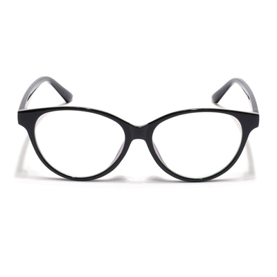 Eyejack Canment Shine Black Square Eyeglasses for Men & Women (CM20018FCL1838-C1)