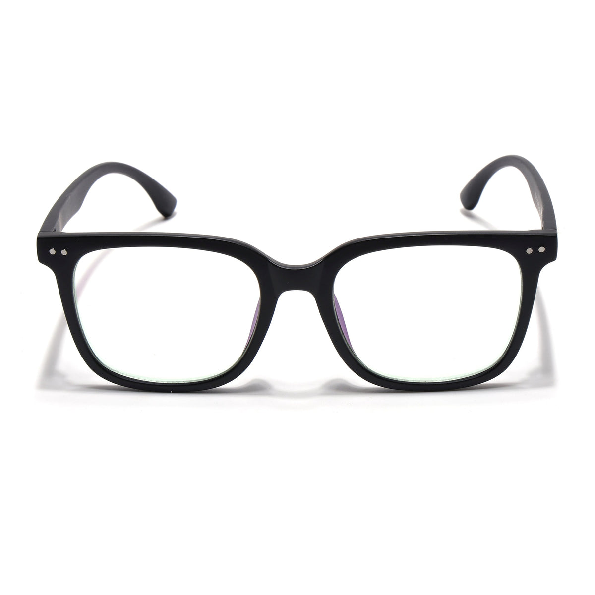Eyejack Canment Matt Black Square Eyeglasses for Men & Women (CM20018FCL1839-C2)