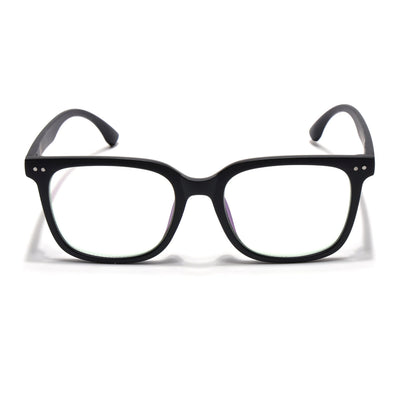 Eyejack Canment Matt Black Square Eyeglasses for Men & Women (CM20018FCL1839-C2)