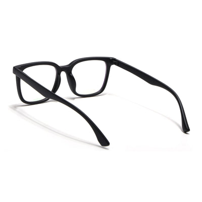 Eyejack Canment Matt Black Square Eyeglasses for Men & Women (CM20018FCL1839-C2)