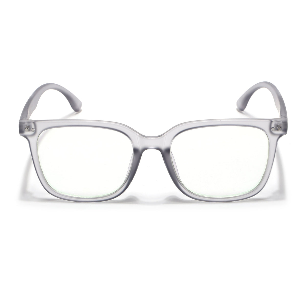 Eyejack Canment Grey Square Eyeglasses for Men & Women (CM20018FCL1840-C3)