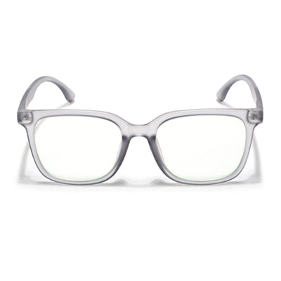 Eyejack Canment Grey Square Eyeglasses for Men & Women (CM20018FCL1840-C3)
